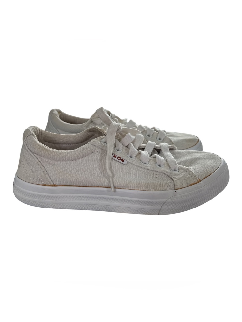 Taos Footwear Women's Off-White Canvas Low-Top Sneakers